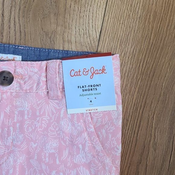 Boys' Flat Front Chino Shorts Light Pink Belt Loops Breathable Fabric NWT - Picture 5 of 6